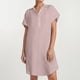 thumbnail image 2 of Vestido camisero de manga corta con botones para mujer: túnica informal de color liso, tejido suave y transpirable, versátil para tres estaciones., 2 of 5