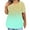 Green, variant on USSUMA Womens Clothes Womens Tank Tops Round Neck Short Sleeve Plus Size Tops for Women Prints Loose Fit Casual T-Shirt Lightweight Blouse Street Beige Polyester Up to 45% off L