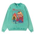 thumbnail image 4 of Sudadera holgada informal para hombre, ropa de calle de algodón de gran tamaño, estilo vintage, desgastada, con lavado de piroquinesis para principiantes, 4 of 4