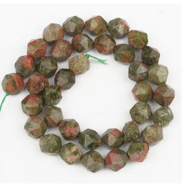 Nvzi 2 piezas de cuentas dispersas de corte de diamante verde, cuentas redondas, accesorios de cuentas para pulseras creativas hechas a mano, 6 mm