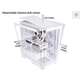 thumbnail image 4 of SAMA 4503 Tempered Glass ATX Mid Tower Computer Case,Support Back-plug ATX/M-ATX/ITX Motherboard Detachable column PC Case, Pre-Installed 4 ×120mm ARGB Fans, 4 of 7