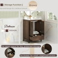 thumbnail image 6 of WGYPRIME 24" Bathroom Vanity with Sink, Modern Bathroom Vanity with 2 Door and Drawer, Single Sink Bathroom Vanity Combo with Large Storage Space Pine Legs & Soft Close Hinges, 6 of 19