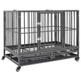 thumbnail image 1 of vidaXL Cage pour Chien avec Roues Acier 102x72x85 cm, 1 of 5
