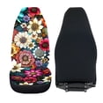 thumbnail image 6 of XYZCANDO 2 pcs Car Seat Covers for Interior Car Interior Decor Cozy Wear Resistant, Auto Van Truck Front Seat Cover, Flowers Pattern, 6 of 10