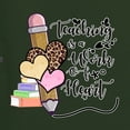 thumbnail image 2 of Teaching is a Work of Heart Pop Culture Men's Graphic T-Shirt, Forest Green, X-Large, 2 of 4