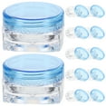 thumbnail image 1 of 12 frascos de muestra de viaje, frascos vacíos de plástico para cremas y cosméticos, contenedores portátiles para lociones cosméticas., 1 of 7