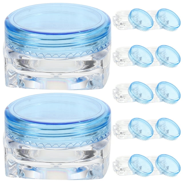 12 frascos de muestra de viaje, frascos vacíos de plástico para cremas y cosméticos, contenedores portátiles para lociones cosméticas.