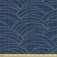 thumbnail image 2 of Ambesonne Indigo Blue Fabric by the Yard Upholstery, Modern Dash Line Waves, 10 Yards, Taupe Grey and White, 2 of 5