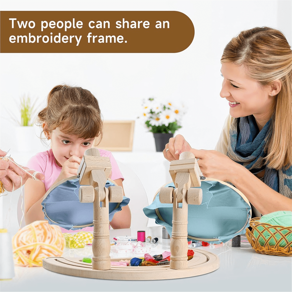 Embroidery Hoop Stand Adjustable - 360°Rotated Embroidery Frame Stand, Embroidery Stands for Hand Work Art Craft