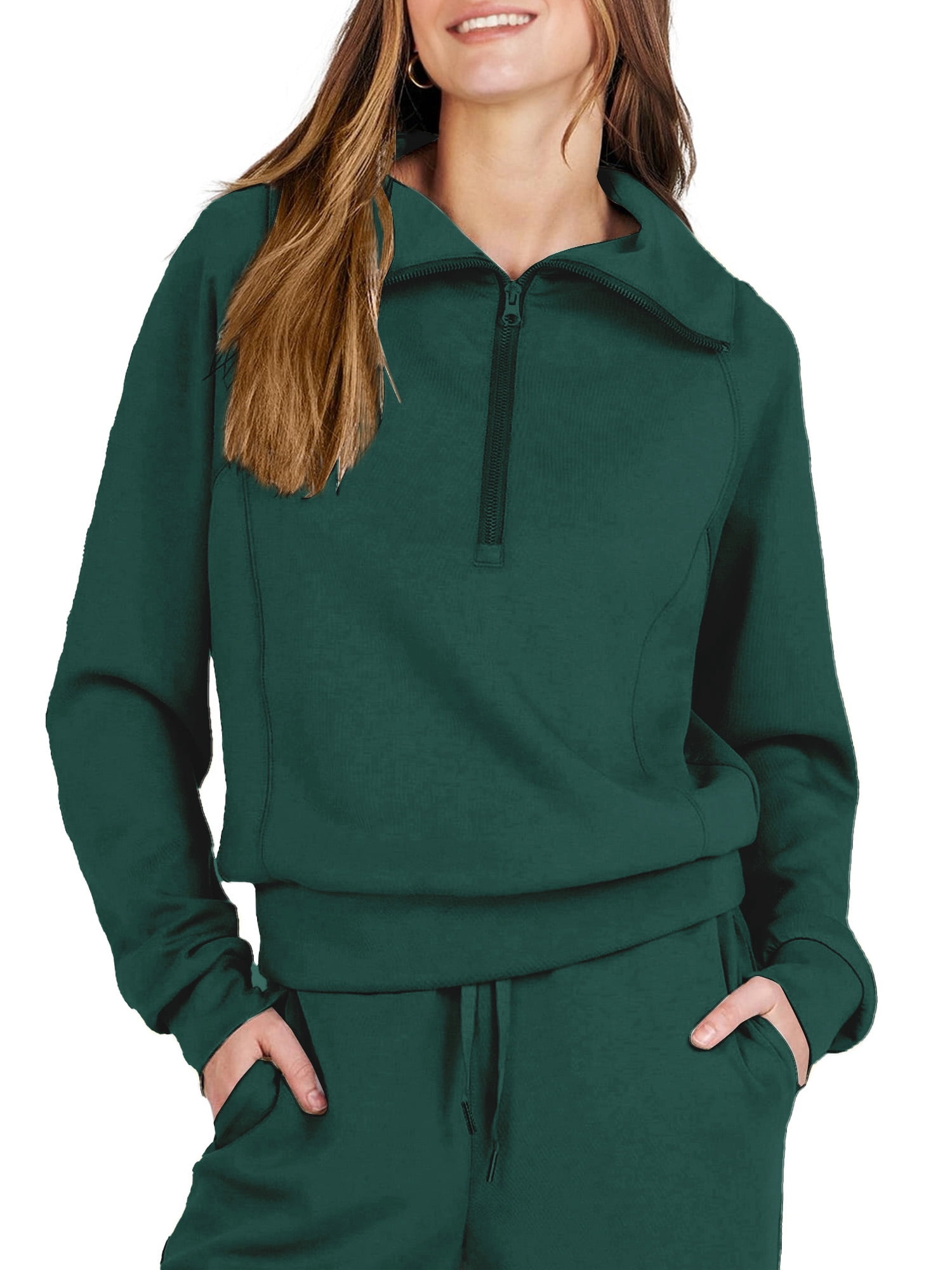 UVN Outfit Sets for Women 2 Piece Sets Winter Casual Tracksuit Long Sleeve Lounge Set Outfits with Pockets