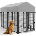 thumbnail image 2 of Homall 94.5”D×51.2”W×66.9”H Outdoor Dog Cage for Small/Medium/Large Dogs Dog Kennel with UV-Resistant Waterproof Roof Cover for Outside Heavy Duty Dog Fence,Large, 2 of 7