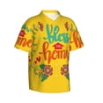 thumbnail image 2 of Uemuo Bless This Home Printed Regular Fit Short Sleeve Casual Hawaiian Shirt for Men,Aloha shirt,Tropical shirt,Floral print shirt,Vacation Beach shirt-Medium, 2 of 9