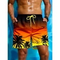 thumbnail image 6 of Vintage Plant 3D Printed Board Shorts Mens Palm Graphic Short Pants Summer Hawaiian Breathable Swim Trunks Kids Loose Ice Shorts, 6 of 9