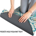 thumbnail image 3 of Blue Pioneer Flower Pattern Hot Yoga Mat Towel Non Slip for Hot Yoga - Quick-Drying Yoga Mat Cover with 4 Corner Pockets with Travel Bag - Hot Yoga Towel Non Slip Grip Moisture Wicking Sweat 70"x26", 3 of 6
