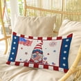 thumbnail image 4 of Independence Day Pillow Covers, Linen Long Throw Pillow Case, US Flag Gnomes Star Striped Burlap Holiday Pillow Protector Decorative Cushion Cover for Living Room/Bedroom 20" x 36", 4 of 8