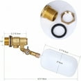 thumbnail image 4 of ZEPARO 2 Pack Brass Float Ball Valve 1/2 Inch,Water Float Valve with Adjustable Arm for Ponds,Float Valve Shut off Livestock Water Tank Float Valve Switch,Automatic Fill and Control Water Level, 4 of 5