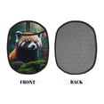 thumbnail image 2 of Pofeuu Forest Plant Raccoon Print Silicone Pot Mat Mitten With Hanging Loop Heat Resistant Oven Mitts Non-Slip Bbq Baking Smoking Potholders, 2 of 7