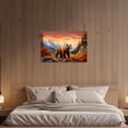 thumbnail image 2 of ZHONGYUTONG Bear Wall Art Canvas Animal Pictures for Wall Wilderness Forest Bear Painting Wildlife Poster Living Room Decor Framed (12.00" x 18.00"), 2 of 5