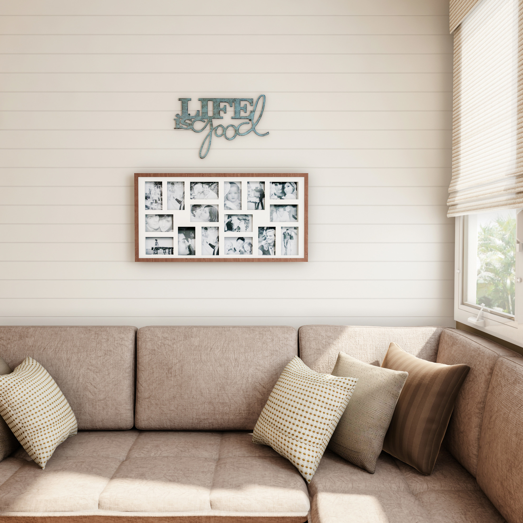 Lavish Home Life is Good Wall Art - 3D Word Art Decorative Metal Wall Sign