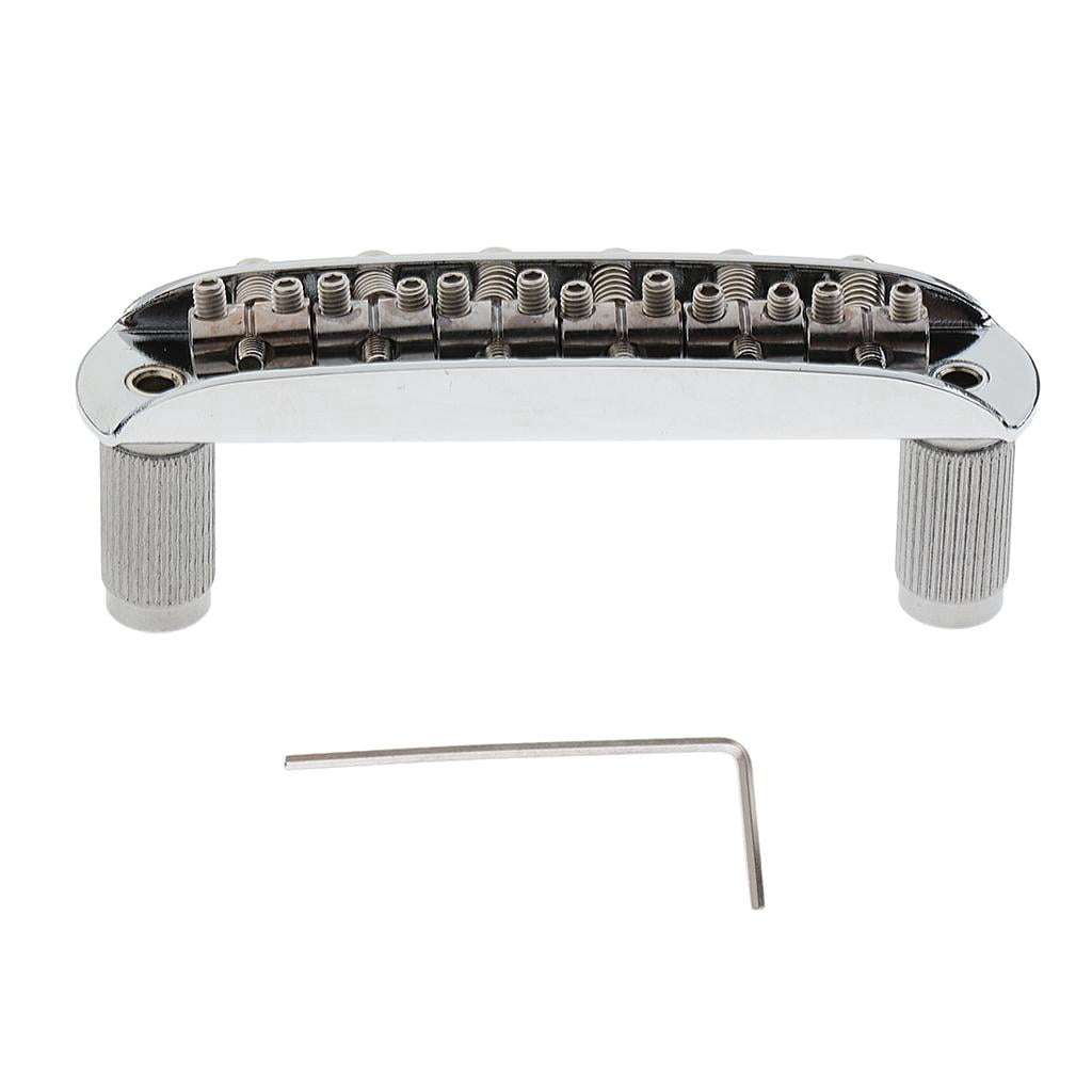 LeeQinersw 4Pieces Guitar Bridge Assembly w/ Screw & Wrench Electric Guitars Parts