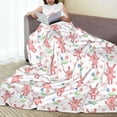 thumbnail image 6 of Vsdgher Hello Rabbit Ultra-Soft Micro flannel Blanket Throw Blankets for Couch Sofa, Bed (4 sizes)-80"x60", 6 of 7