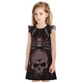 thumbnail image 1 of Balery Spider with Skull Camisón de princesa para niñas, pijama de algodón con mangas abullonadas, suave y bonito.-XX-Large, 1 of 6