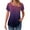 Purple, variant on Tiqkatyck Womens Tops Clearance, Womens Daily Printed Casual Round Neck Pleated Line Chest Petal Short Sleeve T Shirt Top Blouse T Shirts for Women Dress Tops for Women Purple Shirt M