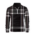 thumbnail image 3 of Men Casual Polo Shirts Men's Striped Lapel Long Sleeve Polo Shirts Casual Holiday Shirts Tops Classic, 3 of 5