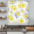 thumbnail image 4 of Yellow Watercolor Floral Sheer Curtains 84 Inches Long, Spring Flower Abstract Art Light Filering Curtains, Breathable Simi Curtain Privacy Drapes for Living Room Bedroom Lightweight Window Treatment, 4 of 9