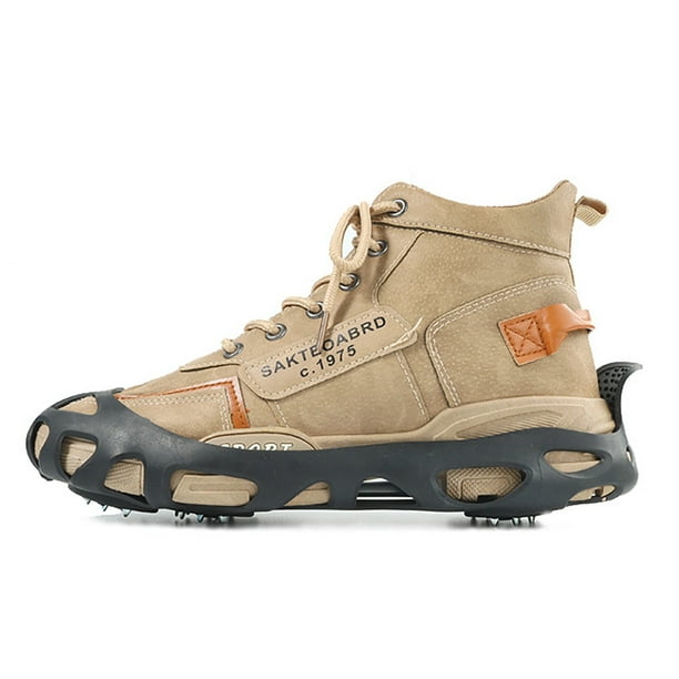 Crampons Antidérapants Acier Inoxydable – 5 Griffes, Silicone, Sangle Tissu, Tailles Universelles, Pour Hiver