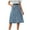Blue, variant on Luxalzxs Denim Skirt for Women Casual A-Line Jean Skirt Stretch High Waisted Button Down Summer Vintage Midi Jeans Skirt with Pockets