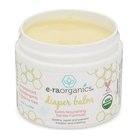 Baby Diaper Rash Balm - USDA Certified Organic Soothing Diaper Rash Treatment for Sensitive Skin. Natural Ointment to Nourish and Protect from Moisture, Infection, Chafing and