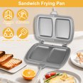 thumbnail image 2 of Sandwich Maker,Double-Sided Sandwich Baking Pan,Grilled Cheese Maker,Non Stick Frying Pan,Removable Handle, Flip Grill Pan,Sandwich Baking Tray for Breakfast Pancakes,Omelets and Toast, 2 of 10