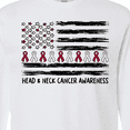 thumbnail image 4 of Inktastic Head and Neck Cancer Awareness Flag and Ribbon Long Sleeve T-Shirt, 4 of 5