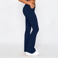 thumbnail image 6 of Karymi Capri Pants for Women Fold Over High Waist Flared Yoga Pants, Solid Slim Fit Bootcut Casual Lounge Trousers with Side Pockets, Stretchy Workout Pants Athletic Shorts for Women, 6 of 9