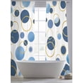 thumbnail image 5 of Blue Polka Dots Sheer Curtains 96 Inch Length 2 Panels Set - Light Filtering Window Treatments, Modern Abstract Art Rod Pocket Semi Curtains for Living Room/Bedroom/Kitchen Décor, 104"W x 96"L, 5 of 7