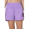 thumbnail image 1 of TheLovely Women's Casual Windbreaker Smocked Waistband Running Active Gym Shorts w/Built-In Inner Brief, 1 of 6