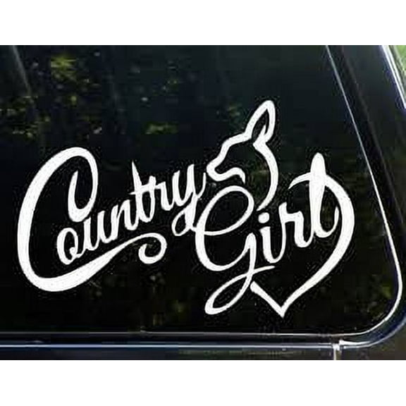 Country Girl 6 Inch Vinyl Car Decal – Cute Flag Sticker for Truck, Car, Tumbler, Cup, Laptop, Decor, Locker, Table, Window