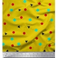 thumbnail image 1 of Soimoi Poly Georgette Fabric Square,Dot & Triangle Geometric Print Fabric by The Yard 42 Inch Wide, 1 of 3