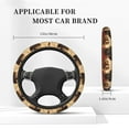 thumbnail image 3 of Cauagu Western French Bulldog Cowboy Print Car Steering Wheel Cover - Universal Car Accessory for Diverse Cars for Steering Wheel with a Diameter of 14.5"-15", 3 of 7