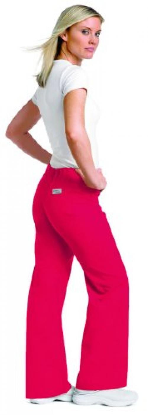 Urbane Essentials Women's Boot Cut Scrub Pants Small True Red