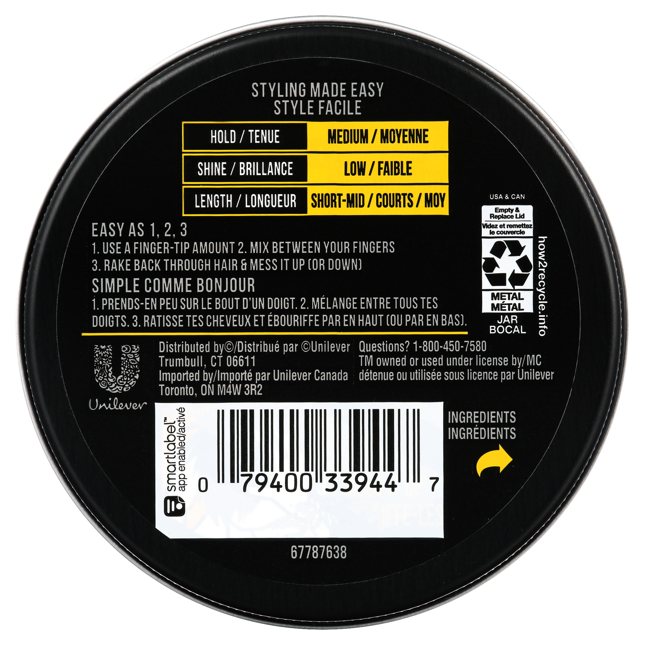 Axe Styling Messy Look Flexible Texturizing Hair Styling Gel, 2.64 oz - image 2 of 6