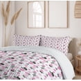 thumbnail image 6 of Ambesonne Peony Duvet Cover Sets, Romantic Pinkish Flowers Art, 2-King, Pale Pink Charcoal Grey, 6 of 7