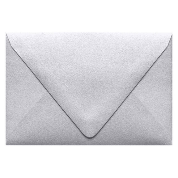 LUXPaper 4Bar A1 Contour Flap Invitation Envelopes, 3 5/8 x 5 1/8, Silver Metallic, 80lb, 1,000 Pack