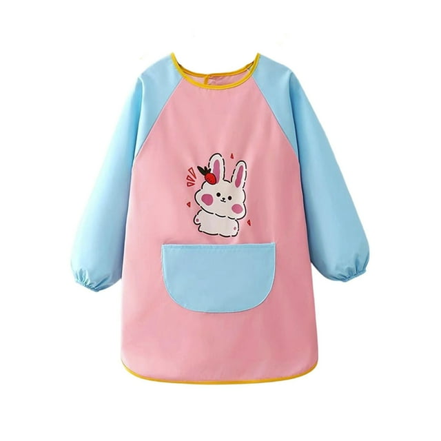 Tablier à Manches Longues pour Enfants, Garçons, Tout-Petits, Artistes, Protection, Facile à Porter, Lavable