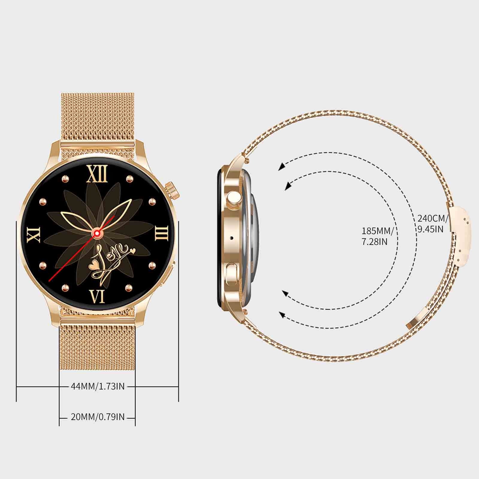 Jubipavy Women's Smart Watch Women's Watch Metal Case Wireless Charging Alipay NFC Bluetooth Calling
