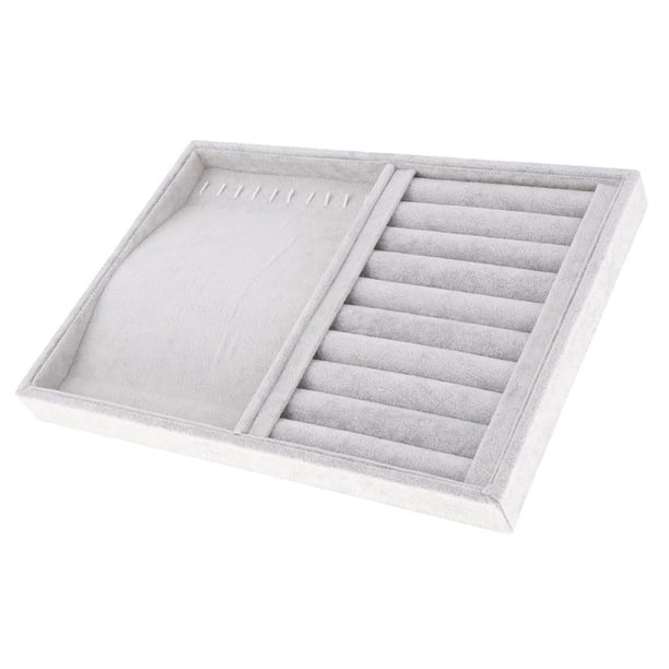Caja de Bandeja de Exhibición Decorativo de commerce business con Gnachos Gris Yotijar Bandejas de exhibición de la joyería