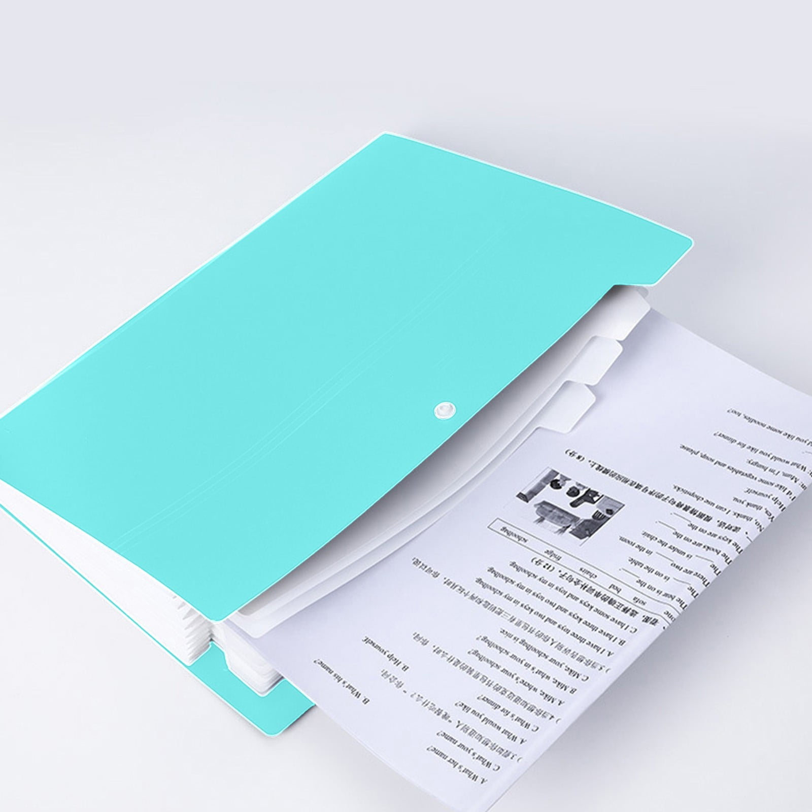 HBBKVI 2 Pack File Folders, 12-Pocket Accordion File Organizer, Organ Pack Folder A4 Exam Paper Classification Storage Bag Office Data Archive File Pack