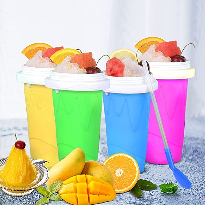 RosyFate Magic Slushy Maker Squeeze Cup Ice Cream Cup Cooling Cup Ice Cup Maker Tasse de Refroidissement Vert Smoothie Cups Slushy Maker Cup Slushy Cup Frozen Magic 