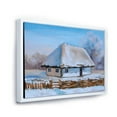 thumbnail image 3 of Designart 'Traditional Cottage Covered With Snow In Winter I' Traditional Framed Canvas Wall Art Print, 3 of 5
